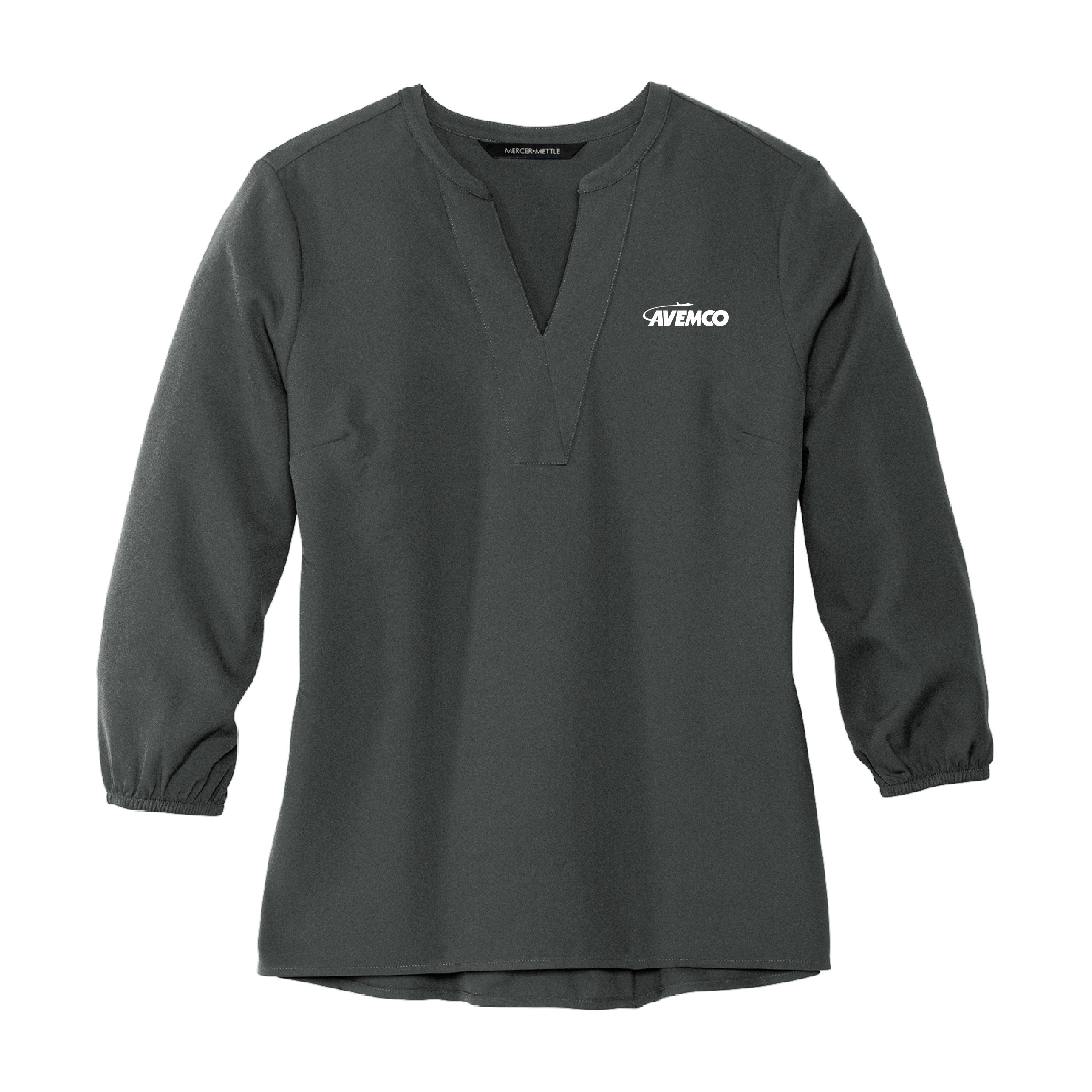 Mercer+Mettle Women's Stretch Crepe 3/4-Sleeve Blouse